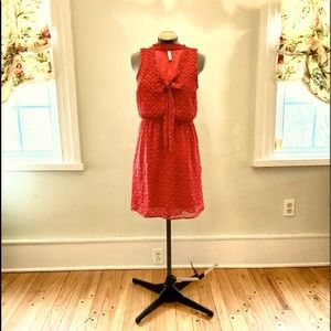 Red Print Dress - pullover - Medium